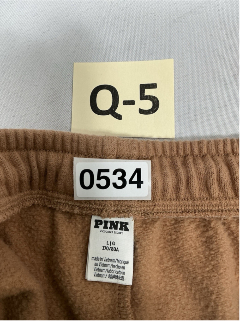 Womans Pink Pullon Sweat Pants Large Mauve Elastic Waist & Ankle Waist 30 Inch - Picture 3 of 5